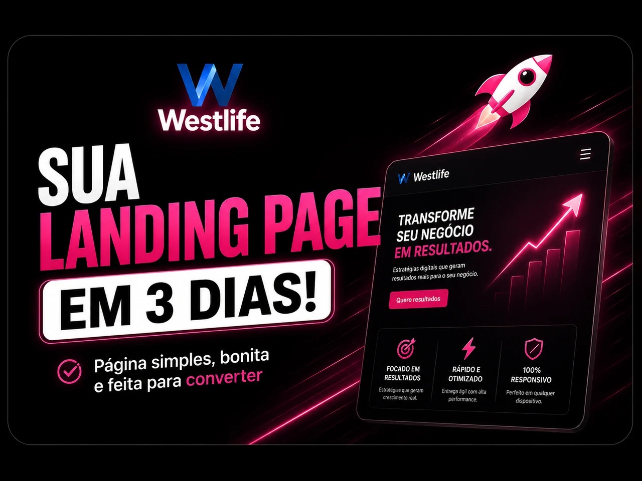 Promoção de landing page Westlife
